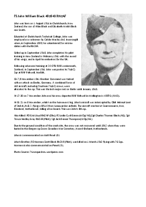 A preview of a PDF biography for Black, John William